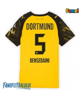 Borussia Dortmund Ramy Bensebaini #5 Tricou Fotbal Replică 2025-26 Femei Acasa